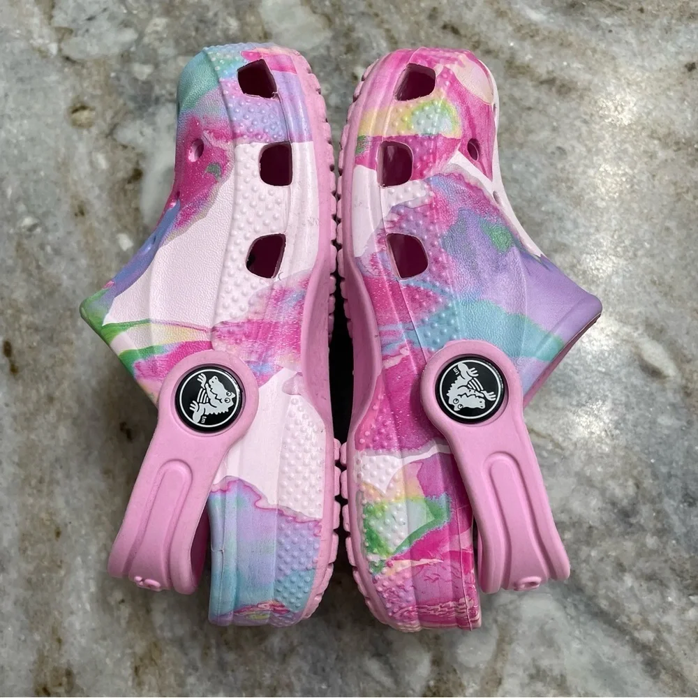 Crocs Baya Seasonal Floral Printed Clog - KIDS size C 7 - Picture 4 of 8